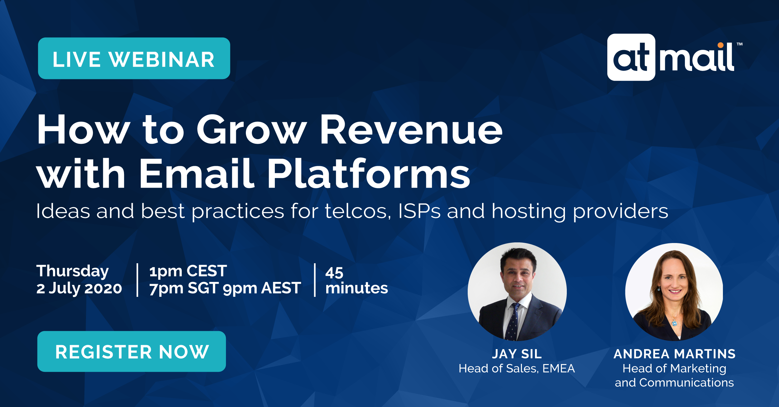 How to Grow Revenue with Email Platforms - Jay Sil - Andrea Martins - atmail email experts - cloud email hosting for telcos, ISPs and hosting providers